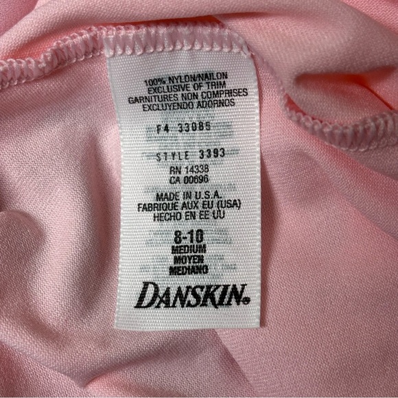 Danskin Freestyle Pink Leotard Gathered Bodice Girls Sz 8-10 - Picture 2 of 4